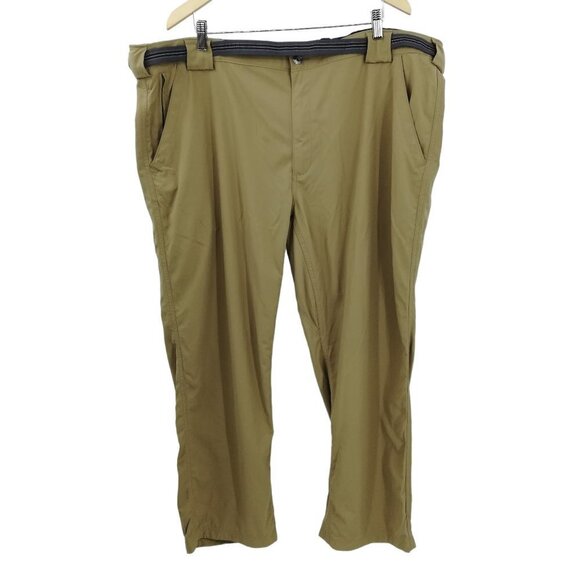 Duluth Trading Mens Dry on the Fly Tan Khaki Nylon Pants Size 3X x 30 Pockets - Picture 1 of 11